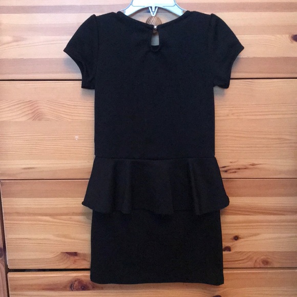H&M Black Peplum Dress with sequence collar - Picture 2 of 3